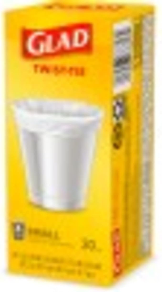 Glad Small Trash Bags - 4 Gallon - 30 Count (Pack of 6)