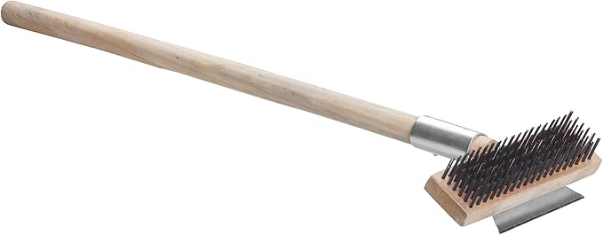 Winco Pizza Oven Scraper, 27" Wooden Hdl