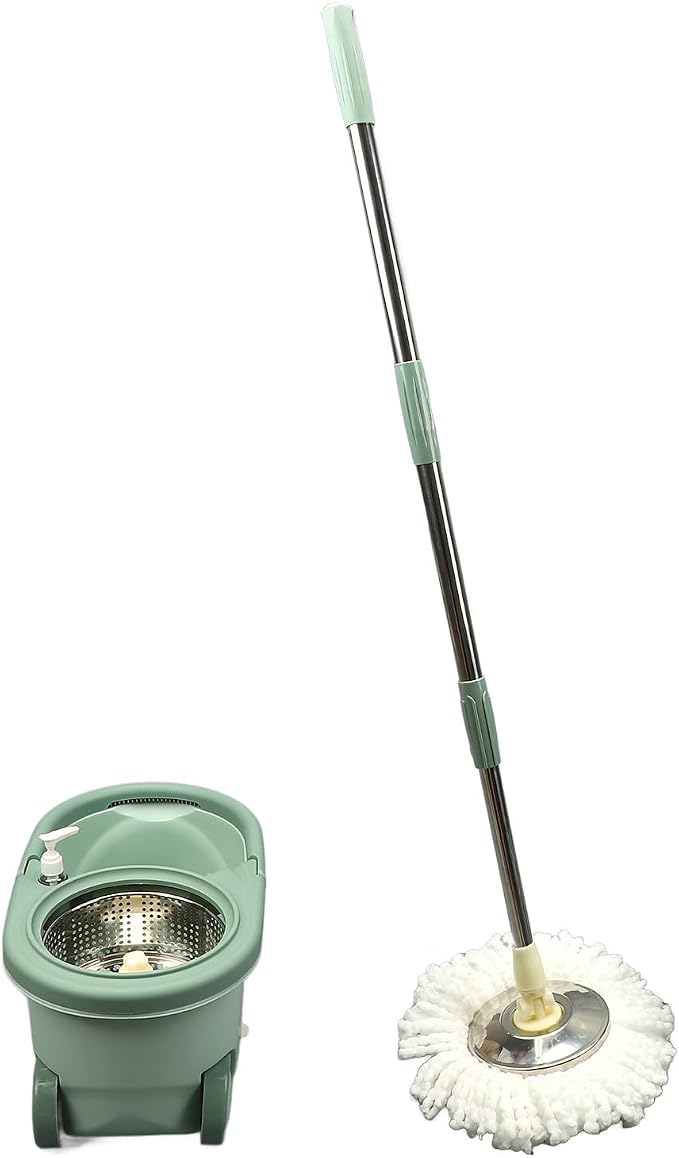 Spin Mop Bucket Floor Kit System Double Drive Washable Reusable Labor Saving Home Office