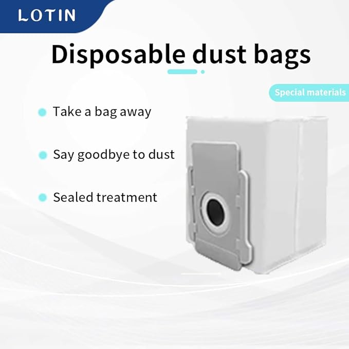 LOTIN Replacement Parts Kit Compatible with Roomba s9(9150),s9+(9550), Series Vacuum Cleaner.Pack of 2 Set of Multi-Surface Rubber Brushes,8 Side Brushes,8 Filters,10 Dust Bags,2 Tools