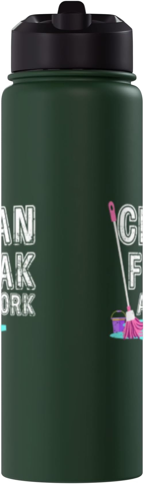 Clean Freak at Work Cleaning Stainless Steel Insulated Water Bottle