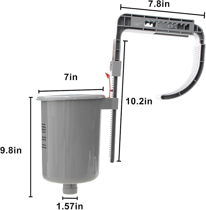 DIMAR GARDEN Pool Skimmer Basket Above Ground Pool Skimmer Wall Mount Surface Skimmer for Swimming Pool, Hang on Pool Skimmer with Hose and Adapter