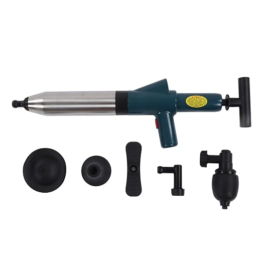 High Pressure Air Drain Blaster, Drain Clog Remover Toilet Plunger and Tub Drain Cleaner Opener, Sink Plunger for Bathroom Kitchen Bathtub Toilet Floor Drain Clogged Pipe