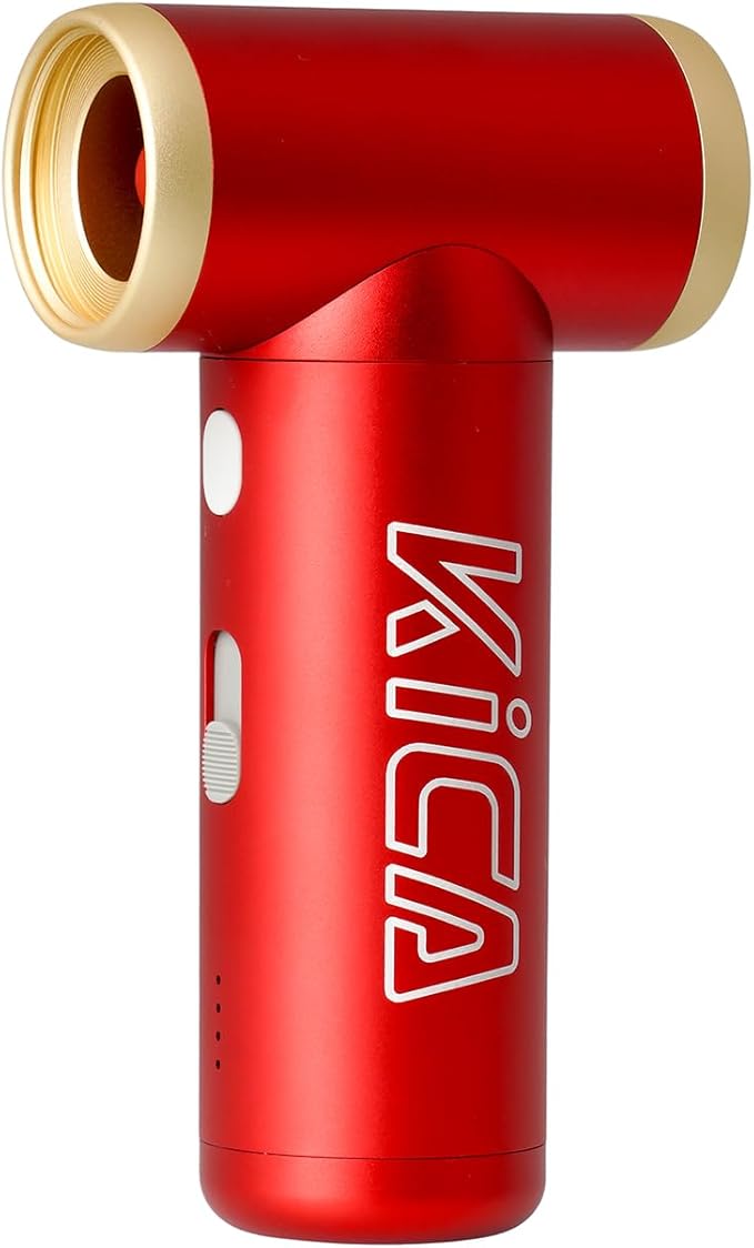 KiCA Jetfan 2S Electric Air Duster for Computer/Keyboard/House Cleaning/Camera Lens/Camping/BBQ/Car/Barbershop/Hair Drying,117000RPM,Upgraded Nozzle/BatteryLife,Air Can Substitute Tool-Red