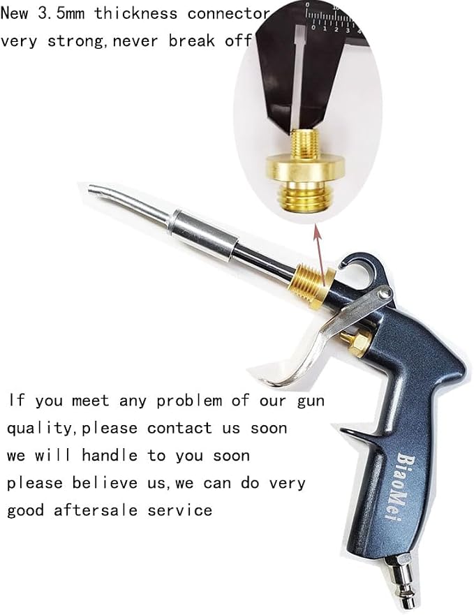 High Pressure Car Interior Spraying Washing Gun Automobile Detailing Cleaning Car Detailing Dry Washing Gun with Brush (New ugrade Aluminum Tube Rotate)