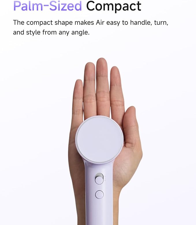 Laifen Air Hair Dryer, Lightweight and Palm-Sized Compact, 15× High-Speed Drying with 110, 000 RPM Powerful Motor, Smart Temperature Control, 200 Million Negative Ions, 5 Modes & 2 Airspeeds, Purple