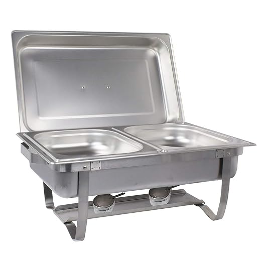Sterno Buffet Kit Foldable Chafing Dish Buffet Set - Chafing Dishes for Buffet & Catering Food Warmers - Catering Supplies & Food Warming Trays for Buffet Party - 8-Piece Chafing Dish Set