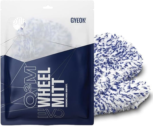 Gyeon WheelMitt EVO Ergonomic Wheel mitt for Precise Rim Cleaning Microfiber Glove high GSM Ultra Soft Twist Loop fibers deep Dirt Removal Safe on Matte Gloss Painted finishes Tight Spoke Access