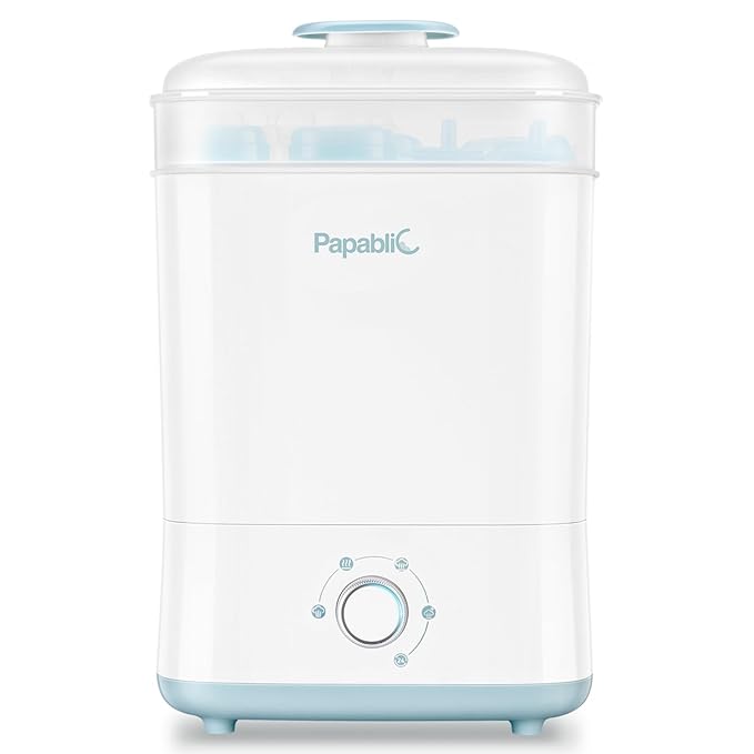 Papablic Baby Bottle Sterilizer and Dryer Pro, Esterilizador De Biberones, Electric Steam Sterilizer for Baby Bottles, Pacifiers, and Pump Parts, Large Capacity 10 Bottles