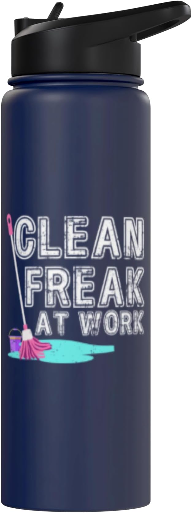 Clean Freak at Work Cleaning Stainless Steel Insulated Water Bottle