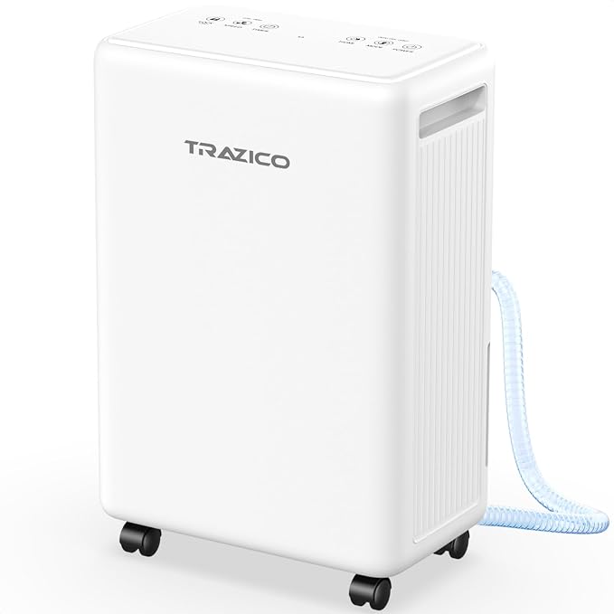 2000 Sq.ft Dehumidifier for Basement, Trazico 30 Pint Dehumidifiers for Home with Drain Hose, Quiet Operation, Intelligent Humidity Control, 3 Modes, 24H Timer, Auto Defrost, for Bathroom Bedroom RV