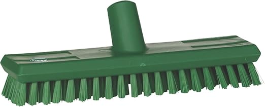 Vikan 70412 Deck Scrub,Waterfed,Stiff,11",PP/PBT,Green