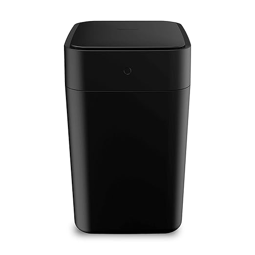 TOWNEW T1S Self-Sealing and Self-Changing 4.1 Gallon Trash Can | Automatic Open Lid and Motion Sense Activated Garbage Bin | Smart Home Electric Trash Cans, Black, Large
