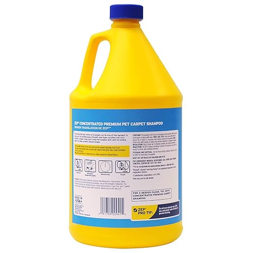 Zep 128oz Urine Remover and 128oz Carpet Shampoo Bundle