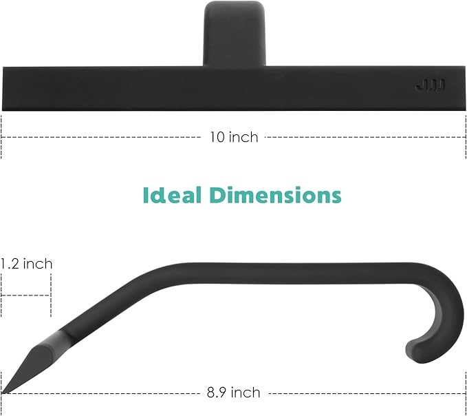 Shower Squeegee for Glass Door, One-Piece Silicone Squeegee with Minimalist Design and Integrated Hook for Easy Hanging, Cleaning Shower Walls, Glass Doors, Windows