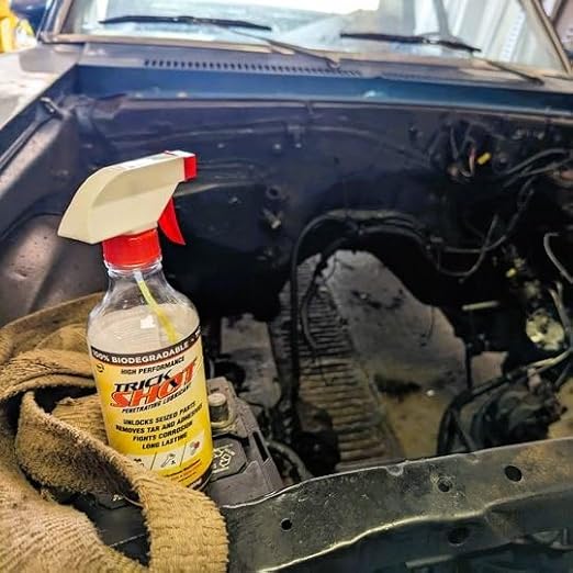 Trick Shot - 3-in-1 Penetrating Lubricant Oil - Biobased Food Grade Industrial Oil for Parts, Rust and Corrosion Remover, Anti-Seize Lubricant Protects Metal Surfaces, Degreases & Cleans - 16 oz