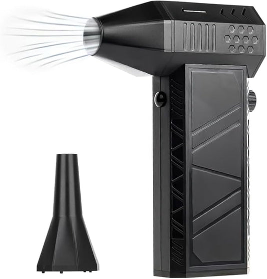 Portable Mini Violent Fan, Turbo Fan with 4000mAh Battery, Compressed Air Duster, Stepless Speed Regulation, Dual Outlet, Strong Magnetic Adsorption, 130,000 RPM Brushless Motor