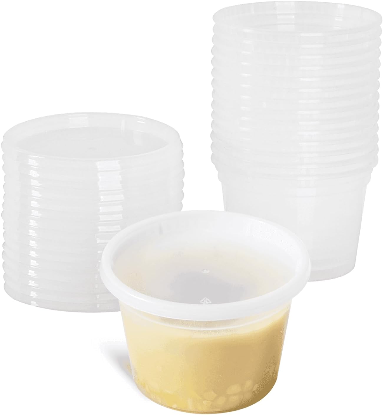 Karat [16oz - 240 ct] Clear PP Injection Molded Round Deli Containers with Lids (FP-IMDC16-PP)