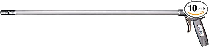 Guardair Long John Safety Air Blow Gun 10 Pack with Alloy Nozzle and 36 Inch Aluminum Extension, Durable Cast Aluminum Body (75LJ036AAPK)