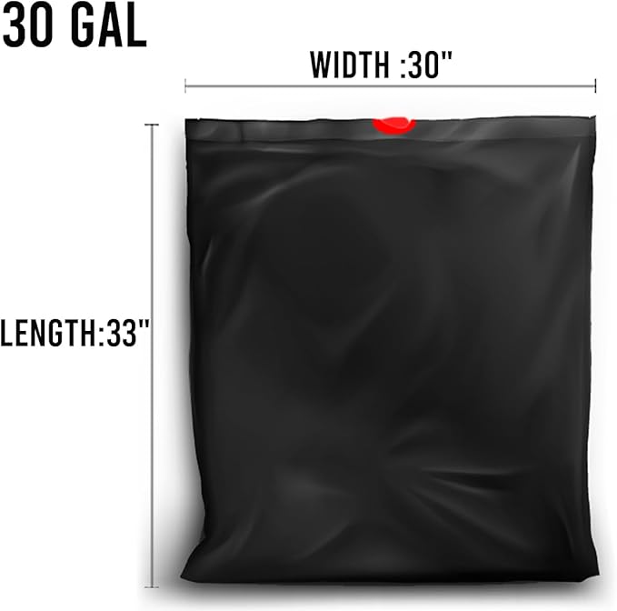 BEIDOU-PAC 30 Gallon Trash Bags Drawstring, 75 Count Bulk, Black & Unscented, Multi-purpose Garbage Bags Can Liners for Business Home Kitchen Commercial and Industrial