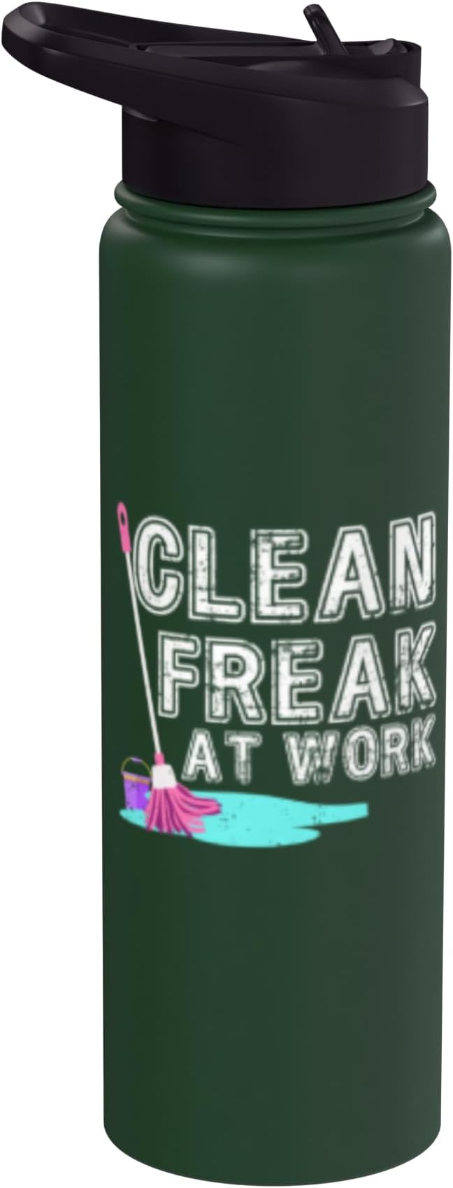 Clean Freak at Work Cleaning Stainless Steel Insulated Water Bottle