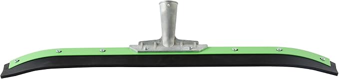 Restaurantware-SQUEEGEE ONLY: Clean Tek Professional 24 Inch Curved Floor Squeegee, 1 Broom With Rubber Blade - Handle Sold Separately, Heavy-Duty, Green Steel Wiper, Ideal For Floor, Tiles