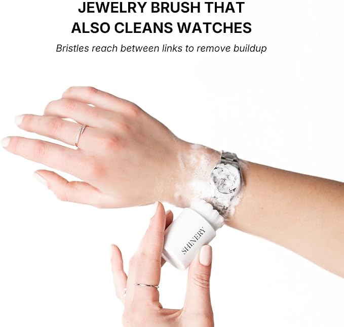 Shinery Radiance Brush Jewelry Cleaning Brush and Watch Cleaning Brush for Rings Diamonds and Watches Soft Bristle Brush Safe for Gold Silver and Gemstones Precision Cleaning Tool
