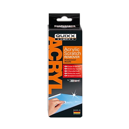 QUIXX 10003 Acrylic Scratch Remover - Removes Scratches From Clear Acrylic and Plexiglas Surfaces On Cars, Motorcycles, Caravans, and Boats