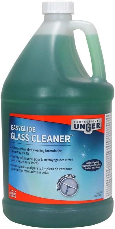 Unger Professional Streak-Free EasyGlide Glass Cleaner Concentrate, 1 Gallon & Professional 3 Gallon Bucket – Compact Cleaning Bucket