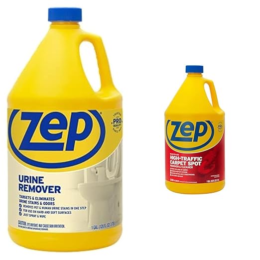 Zep 128oz Urine Remover and 1 Gallon High Traffic Carpet Cleaner Bundle