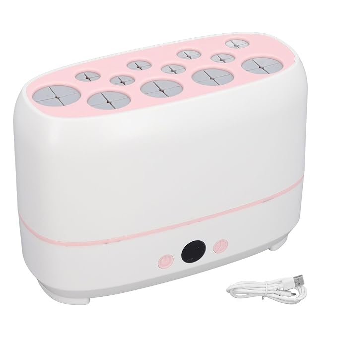 Electric Makeup Brush Dryer Machine 12 Holes Automatic Brush Cleaner and Drying Tool for Professional Salon and Home Use Quickly Drying Cosmetic Brush Cleaner Dryer