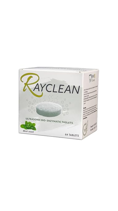 RayClean Dental Ultrasonic Cleaning Tablets – Instrument Cleaner for Dental Labs & Clinics – 64 Tablets