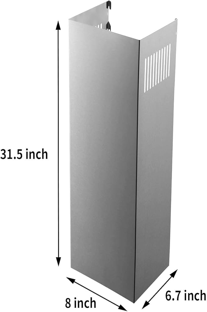 Stainless Steel Chimney Extension for SNDOAS Range Hood GD24 Series, 31.5 inch, Wall-Mounted style (Silver)