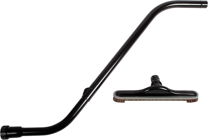 Cen-Tec Systems Commercial Vacuum Attachment Kit with Telescopic S-Wand and 14" Natural Fill Floor Brush