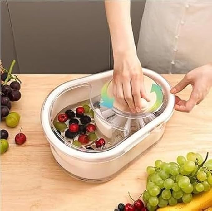 Fruit and Vegetable Cleaner, Spin Wash Cleaner, Vortex Washer Spinner, Quick Drain Washer.