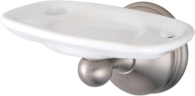 Kingston Brass BA1166SN Vintage Toothbrush and Tumbler Holder, Brushed Nickel,5-1/4-Inch Length, 2-3/4-Inch Wall Clearance