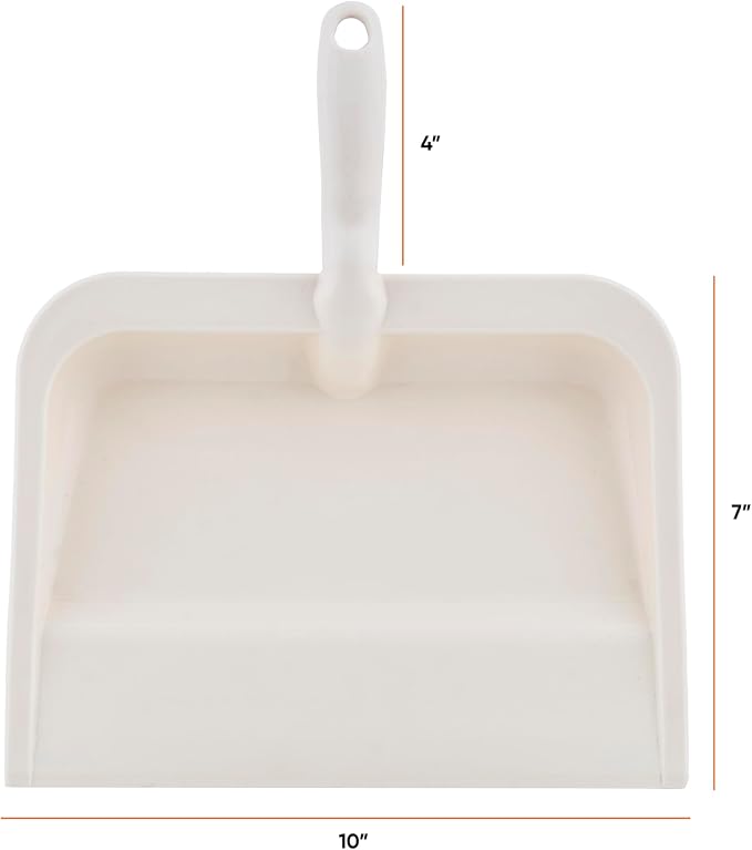 Superio Polka Dot Broom and Dustpan Set, Indoor & Outdoor Cleaning Set with Durable White Plastic Dustpan, Lightweight Household Floor Cleaning Set for Home, Kitchen, Office & Garage, Green/White