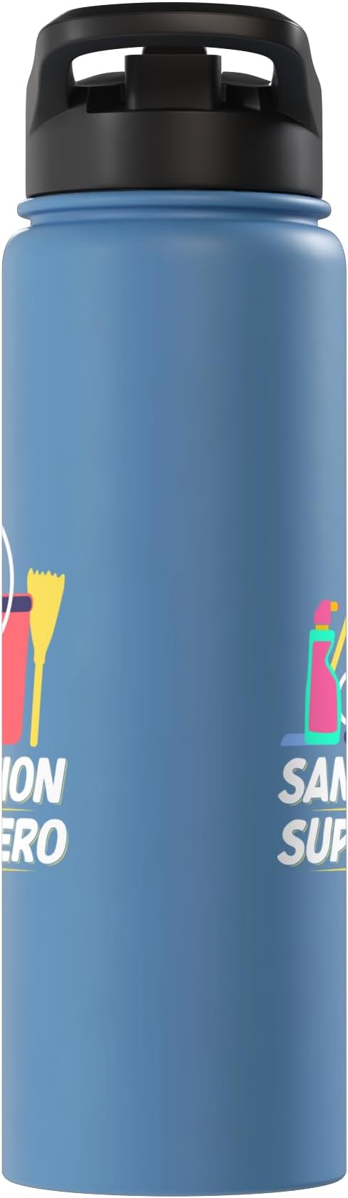 Sanitation Superhero Cleaning Stainless Steel Insulated Water Bottle