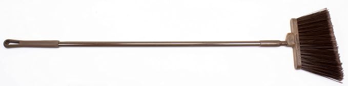 SPARTA 41082EC01 Plastic Color Coded Broom, Flagged Bristles, Long Broom With Angled Head For Large Debris, 56 Inches, Brown