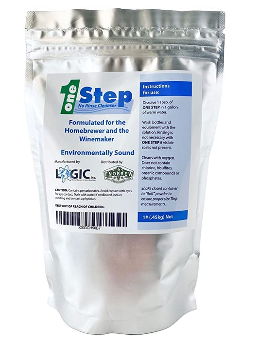 One Step No Rinse Cleanser (1 lb) Homebrew Cleaner in Foil Pouch