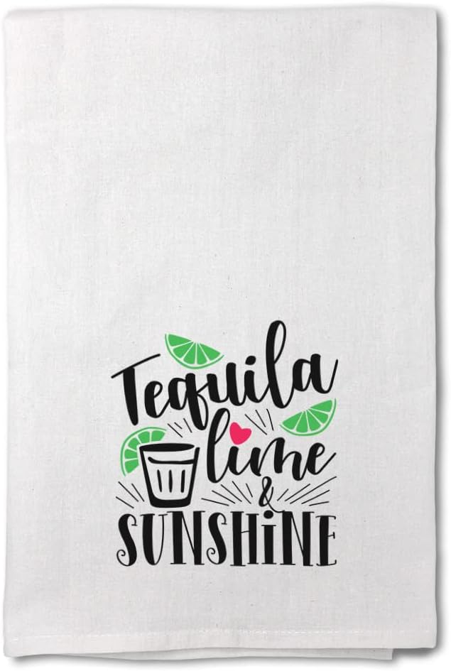 Style In Print Mothers Day Decor Flour Kitchen Towels Tequila Lime & Sunshine Beach Summer Summertime Summer Cleaning Supplies Dish Towels Design Only