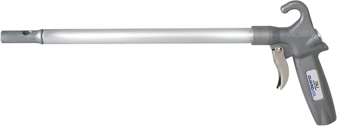 Guardair Long John Safety Air Gun with 24-Inch Aluminum Extension, High Performance OSHA Compliant Alloy Nozzle Gray/Silver (75LJ024AA)