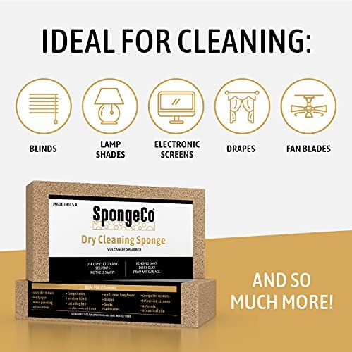 Dry Cleaning Soot Eraser Sponge - Pet Hair, Smoke, Soot, Dust and Dirt Remover 3x6x1.5 4 Pack