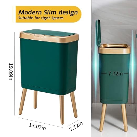 Procade Motion Sensor Trash Can with Lid, 3 Gallon Electric Bathroom Garbage can, Small White Wastebasket Touchless Trash Bin,Automatic Mini Trashcan for Bedroom,Toilet, Office, rv, Living Room