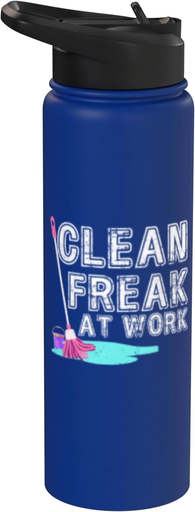 Clean Freak at Work Cleaning Stainless Steel Insulated Water Bottle