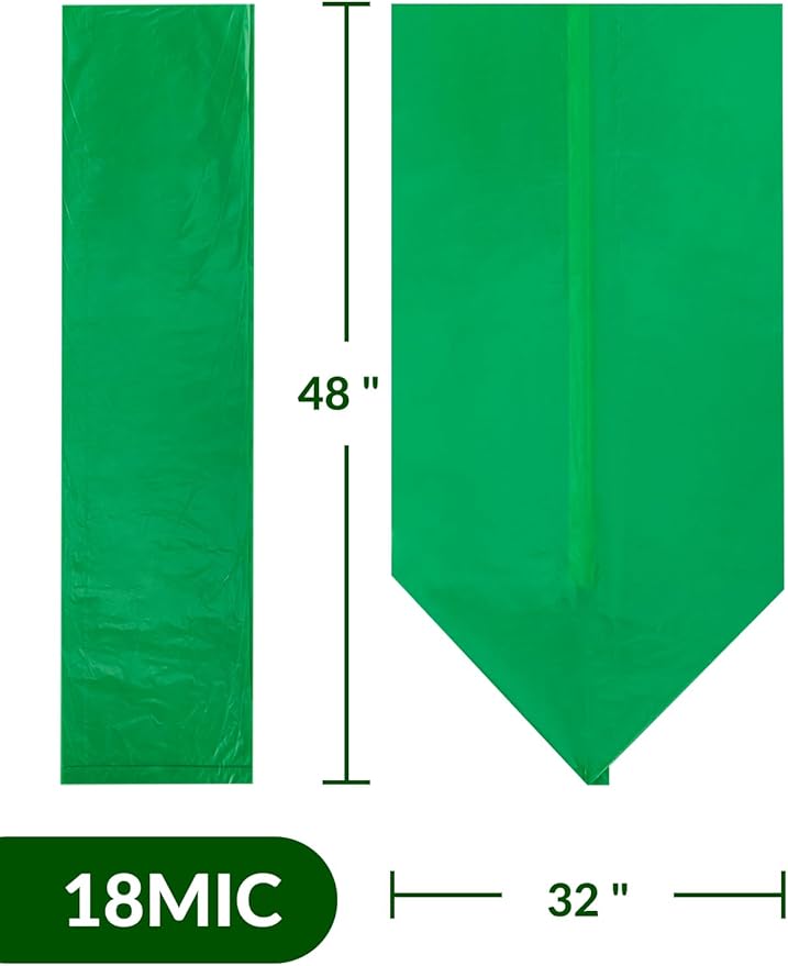 UMT Plastar 200 Count Compostable Trash Bags 30-33 Gallon, 32 x 38 Inch Biodegradable Garbage Bags 18 Micron, Green Eco Friendly Kitchen & Household Trash Bags