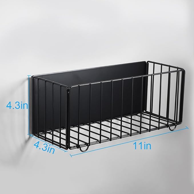 Picowe Large Dryer Ball Organizer Magnetic Storage Bin, Foldable Magnetic Dryer Ball Holder for Laundry Room Organization and Storage to Hold 4-6 Dryer Balls, Without Balls（Black,M）