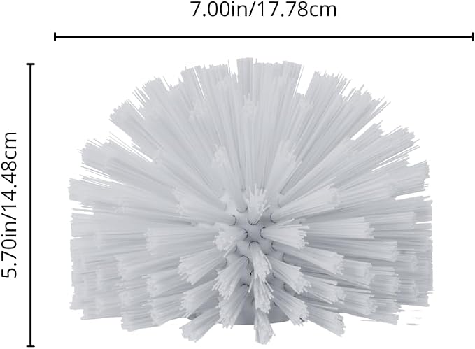 SPARTA 45007EC02 Plastic Multi-Purpose Valve Brush, Pipe Brush, Round Brush With Polyester Bristles, Color Coded For Commercial Cleaning, Kitchen, Restaurant, Bathroom, 5.7 X 7 X 5.7 Inches, White