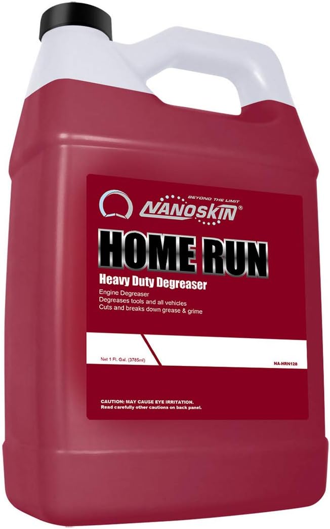 Nanoskin HOME RUN Heavy Duty Industrial Degreaser 1 Gallon – Removes Oil, Grease & Soil on Appliance, Grill, Stovetop, Concrete, Tool, Engine, Fiberglass, Aluminum, Stainless Steel & Kitchen Surface