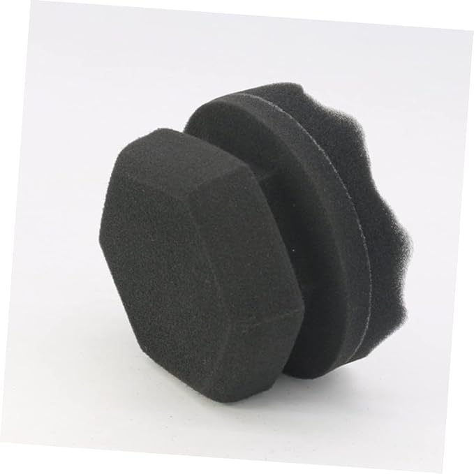 FAVOMOTO 8pcs Wave Pattern Waxing Sponge for Car Detailing Handy Applicator for Tire Interior and Care High Density Buffing Pads